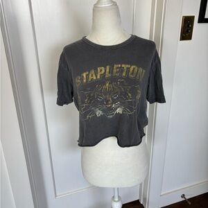 Midnight Rider Chris Stapleton Wildcat Cropped Tee Sz S #0796